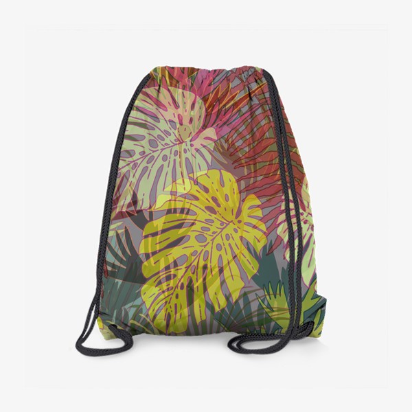 Рюкзак «тропический цветной прозрачный многослойный паттерн 1»