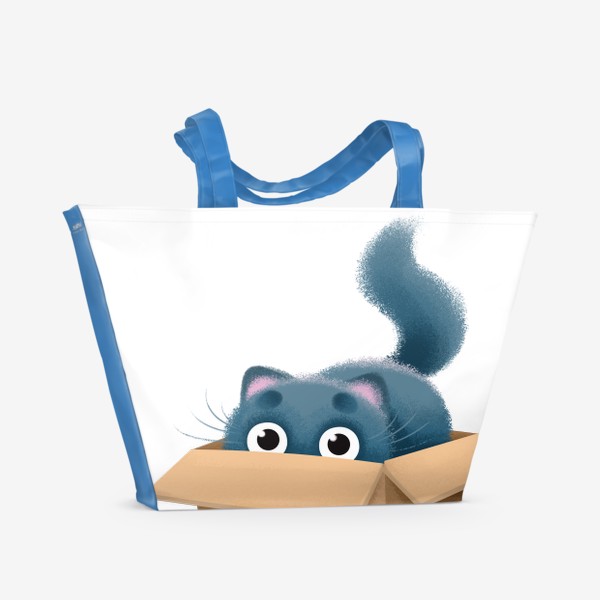 Пляжная сумка «кот в коробке»