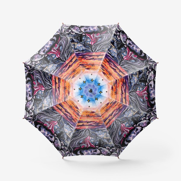 Зонт «Девушка на закате»