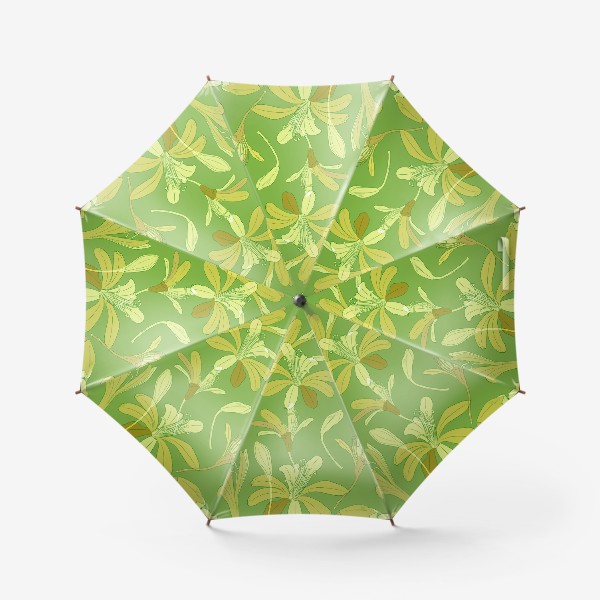 Зонт «цветы на зелёном»
