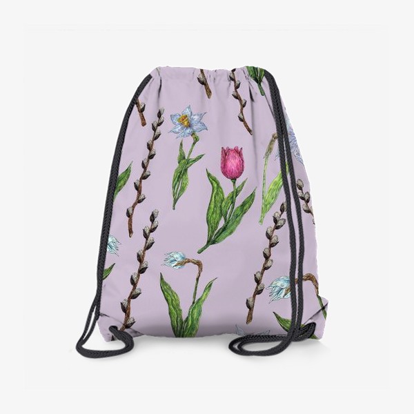 Рюкзак «Весенний паттерн с цветами»