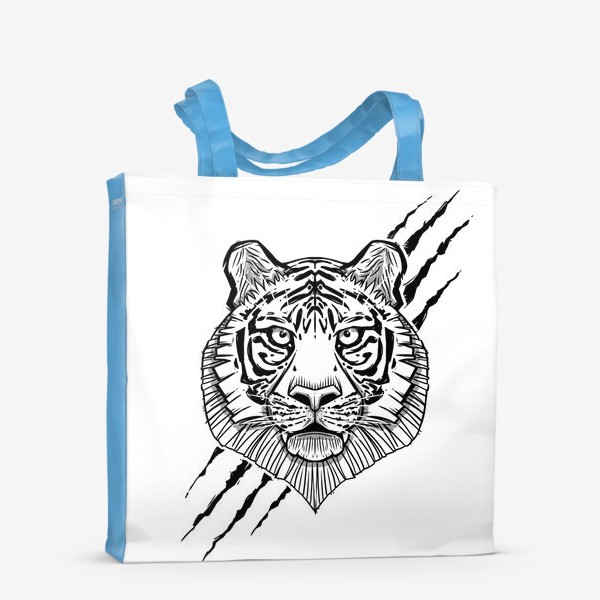 Сумка-шоппер «амурский тигр чб»