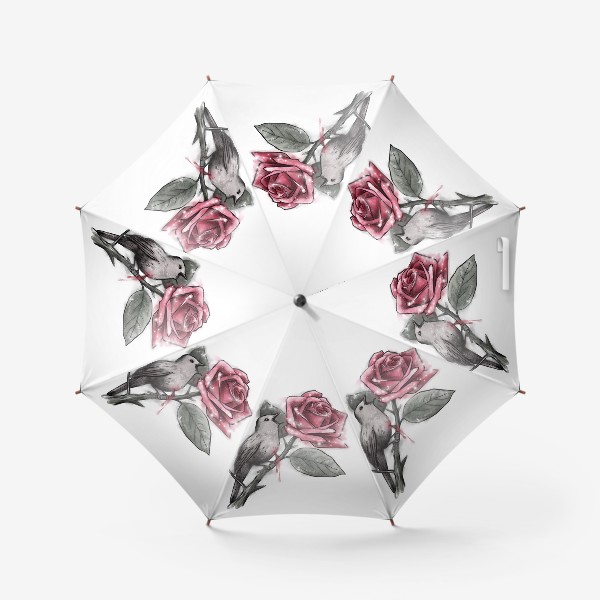 Зонт «Соловей и роза»
