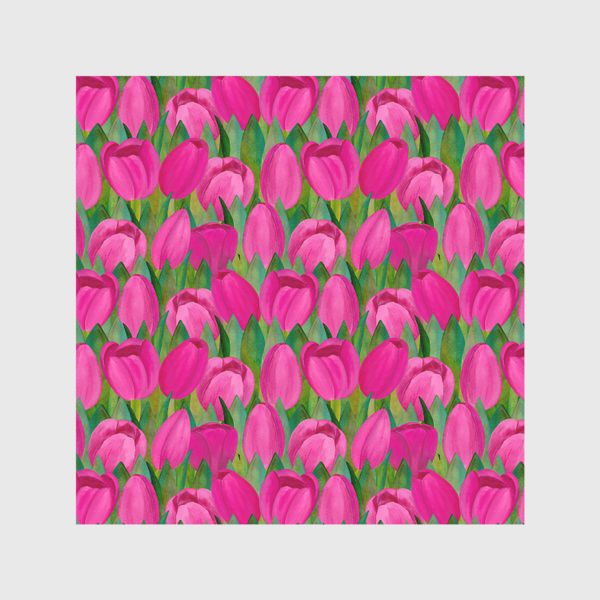 Скатерть «Паттерн весенние розовые маки в подарок на 8 марта»