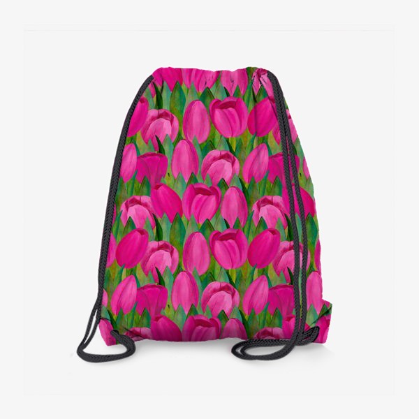 Рюкзак «Паттерн весенние розовые маки в подарок на 8 марта»