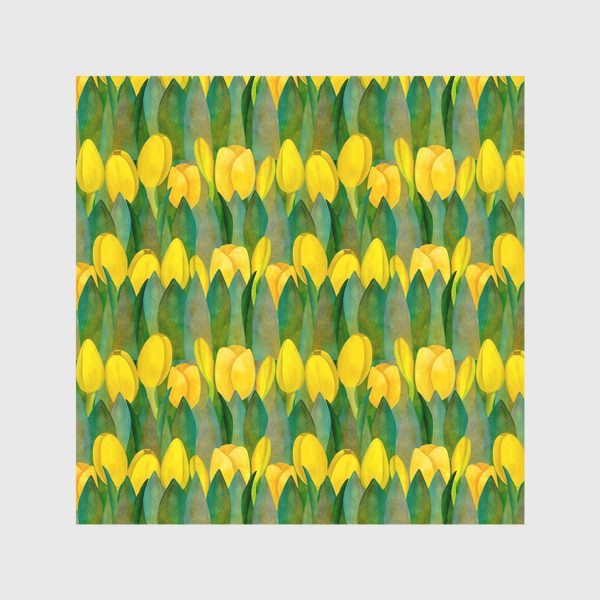 Скатерть «Паттерн желтые тюльпаны в подарок»