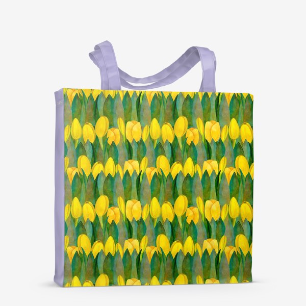 Сумка-шоппер «Паттерн желтые тюльпаны в подарок»