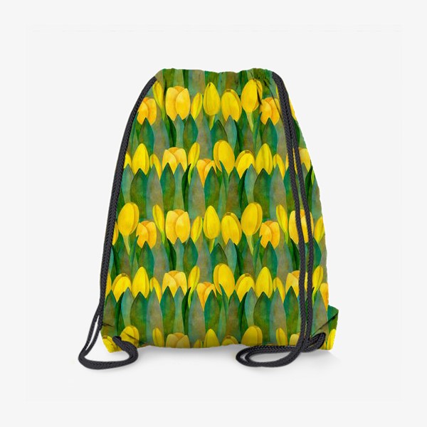 Рюкзак «Паттерн желтые тюльпаны в подарок»