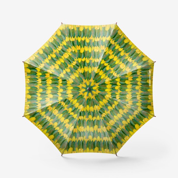 Зонт «Паттерн желтые тюльпаны в подарок»