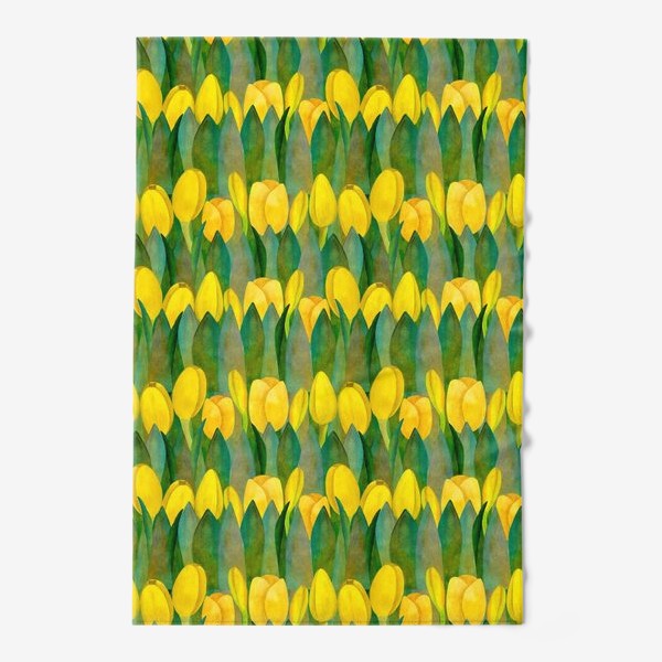 Полотенце «Паттерн желтые тюльпаны в подарок»