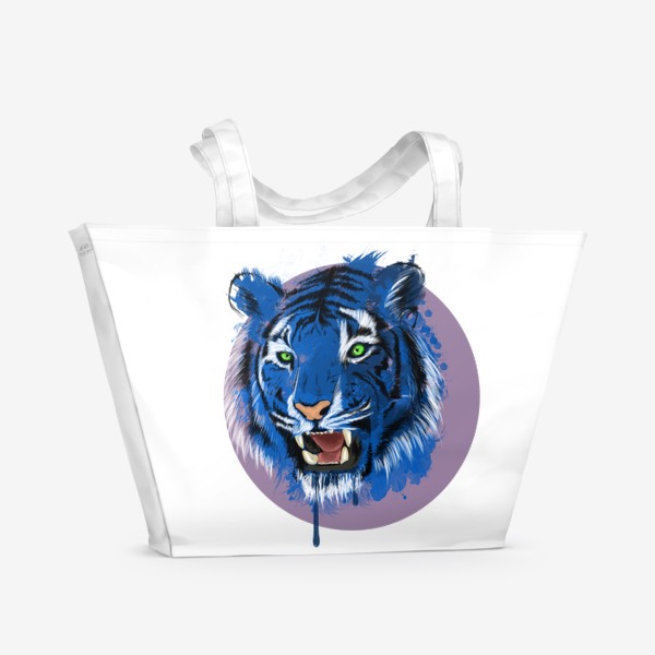 Пляжная сумка «Синий тигр»