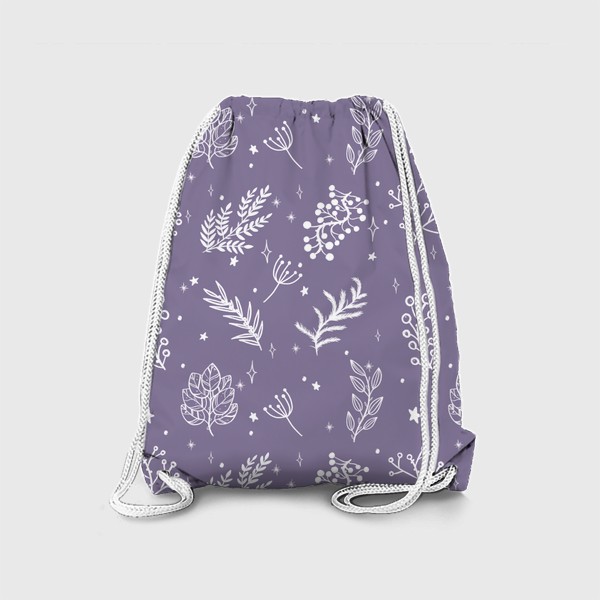 Рюкзак «Паттерн Растительный на фиолетовом»