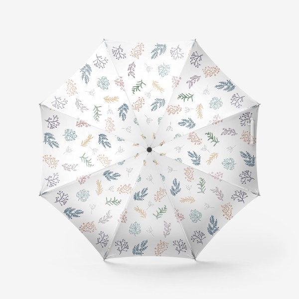 Зонт «Паттерн Растительный разноцветный»