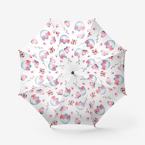 Зонт «Весенние бабочки и Пасха»