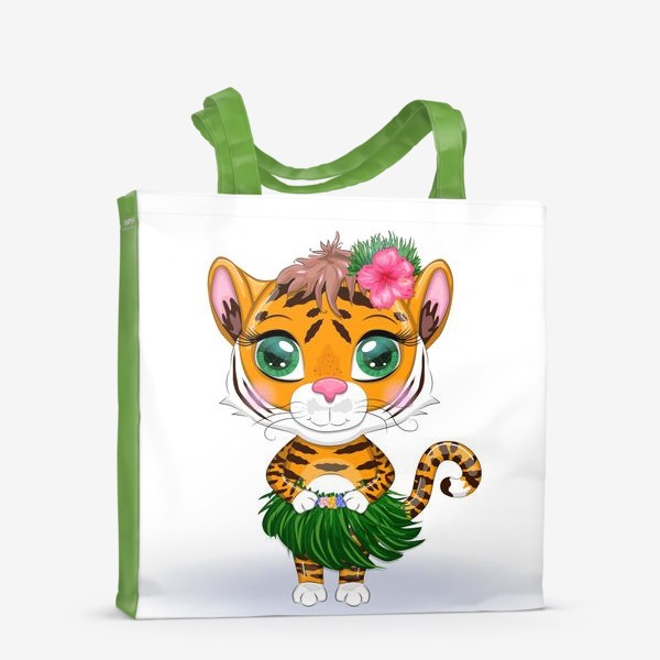 Сумка-шоппер «Тигренок в образе танцовщицы. Амурский тигр»