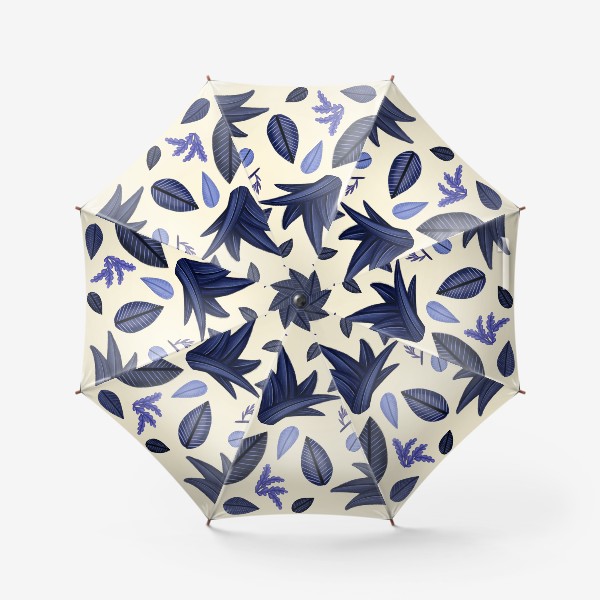 Зонт «Синий на белом»