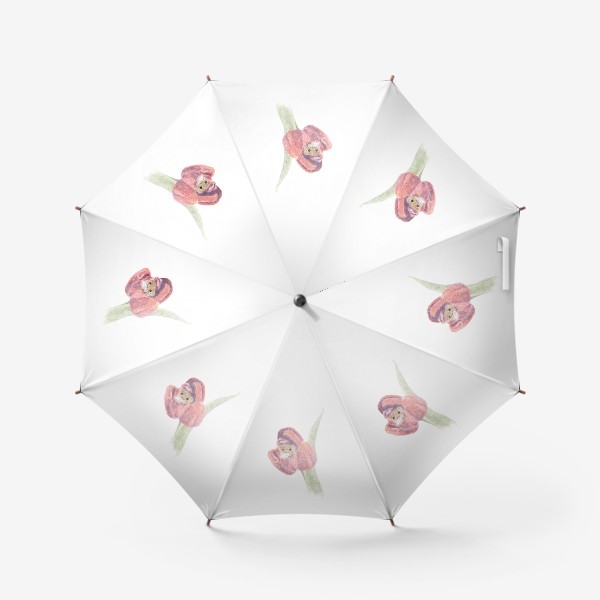 Зонт «мышь малютка в бутоне цветка тюльпан»
