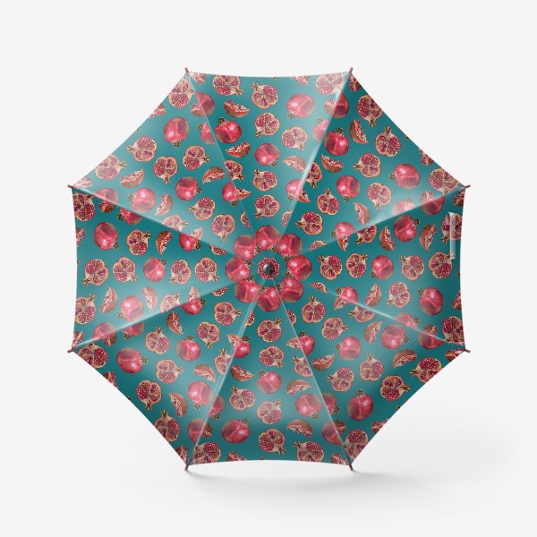 Зонт «Гранаты на бирюзовом»