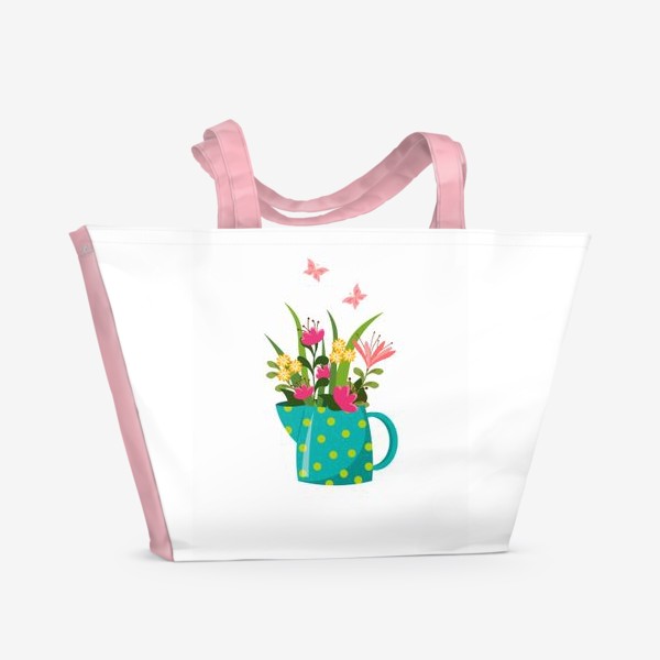 Пляжная сумка «Кувшин с цветами»
