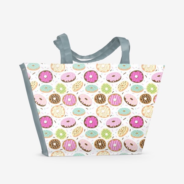 Пляжная сумка «Сладкие пончики донатсы»