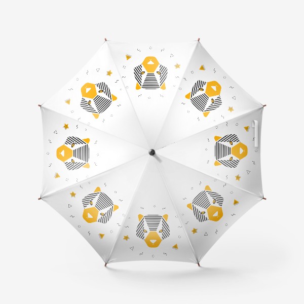 Зонт «Амурский тигр в стиле Мемфис»