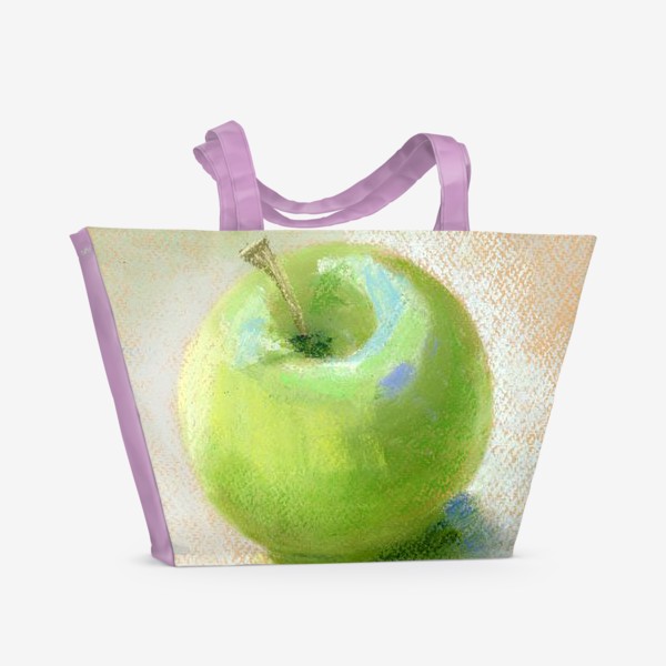 Пляжная сумка &laquo;Яблоко зеленое Гренни смит&raquo;