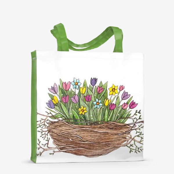 Сумка-шоппер «Весенний букет. Цветы. Весна»