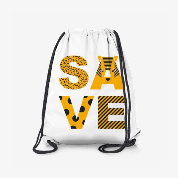 Рюкзак «Надпись "Save" с тигром»