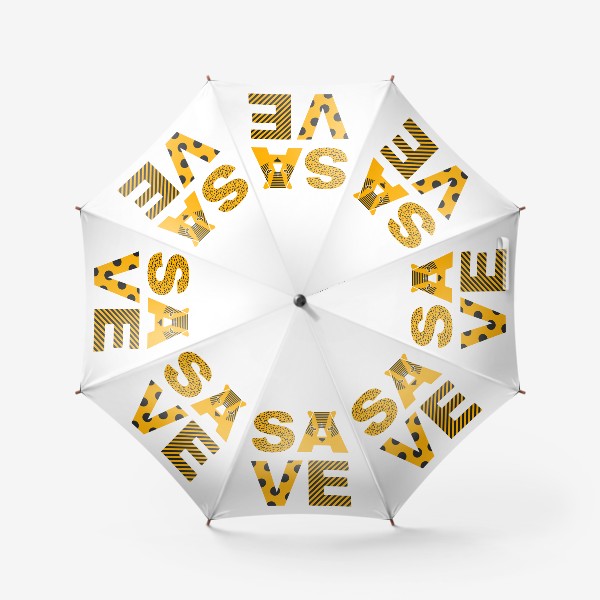 Зонт «Надпись "Save" с тигром»