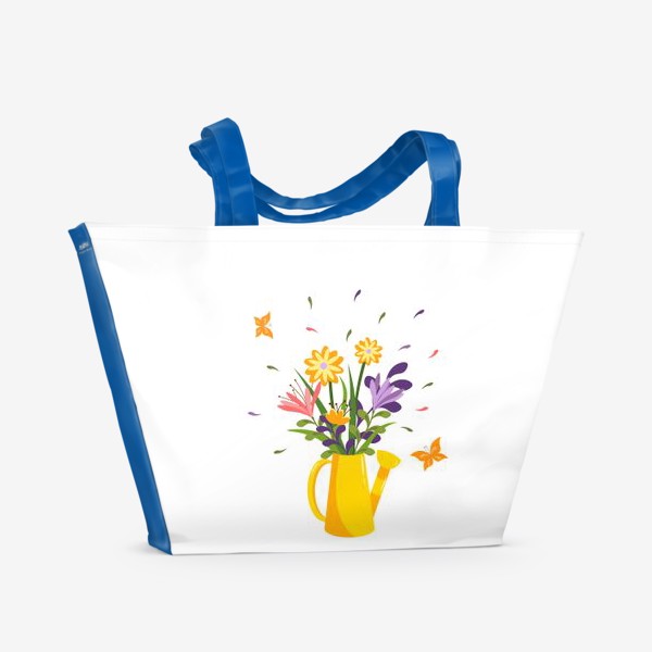 Пляжная сумка «Лейка с цветами»