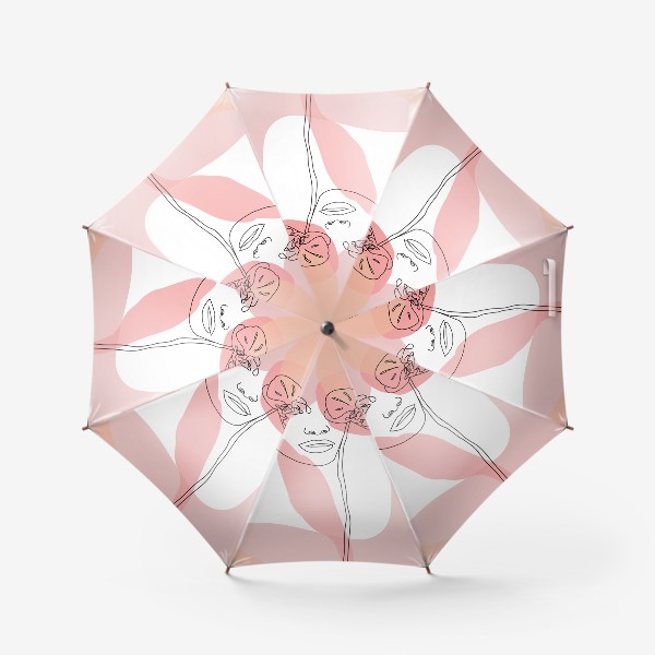 Зонт «Весенний образ. Девушка с цветком. 8 марта.»