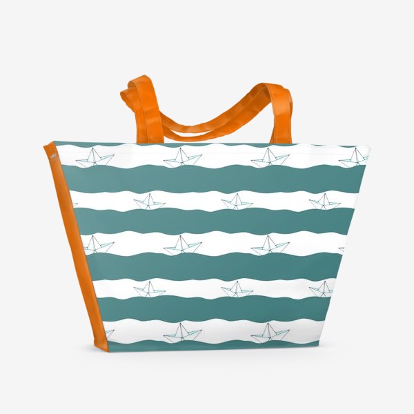 Пляжная сумка «Бумажный корабль. Море»