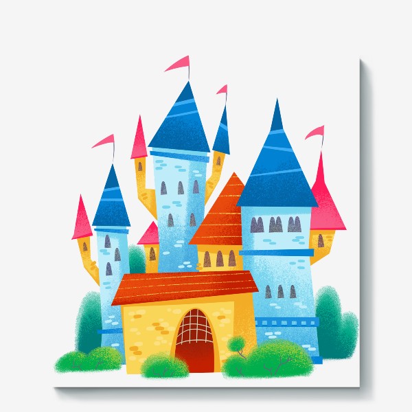 Холст «Сказочный мультяшный замок»