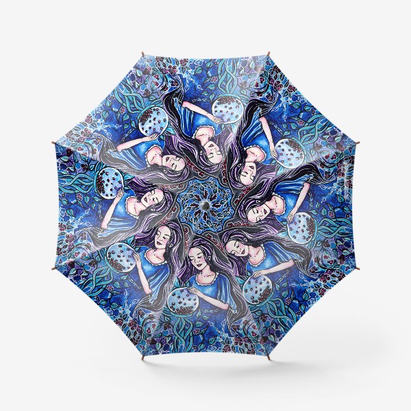 Зонт «Девушка с хрустальным шаром.»