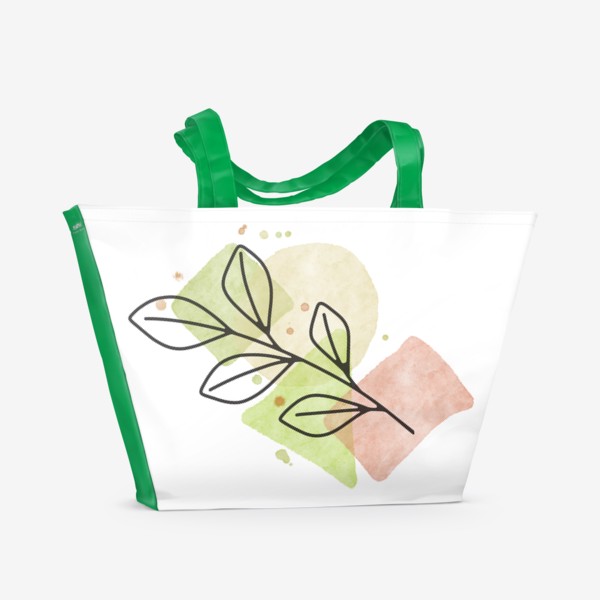 Пляжная сумка «Ветка на зелёном»