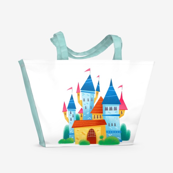 Пляжная сумка «Сказочный мультяшный замок»