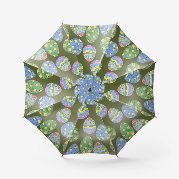 Зонт «Пасхальные яйца на фоне хаки»