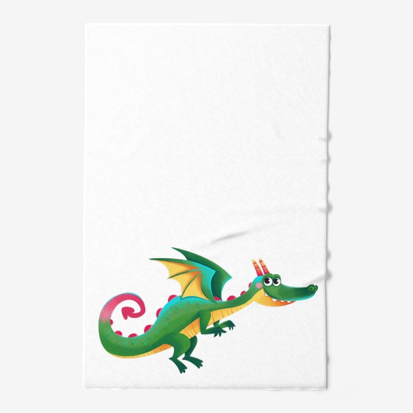 Полотенце «Зеленый сказочный дракон»