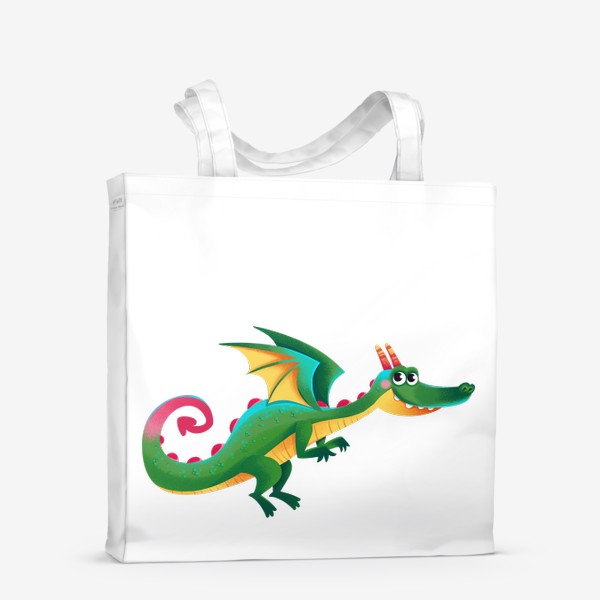 Сумка-шоппер «Зеленый сказочный дракон»