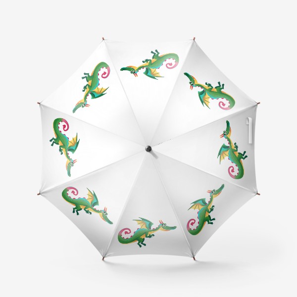 Зонт &laquo;Зеленый сказочный дракон&raquo;