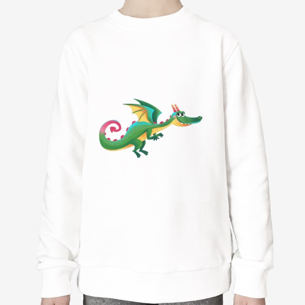 Свитшот «Зеленый сказочный дракон»