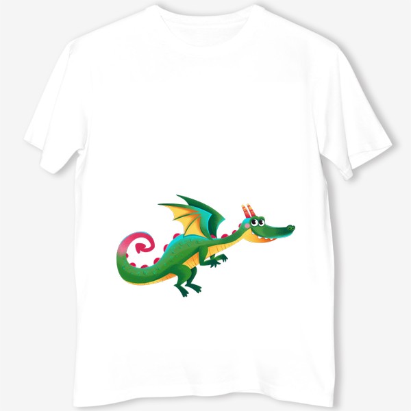 Футболка «Зеленый сказочный дракон»