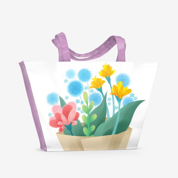 Пляжная сумка «Весенний букет»