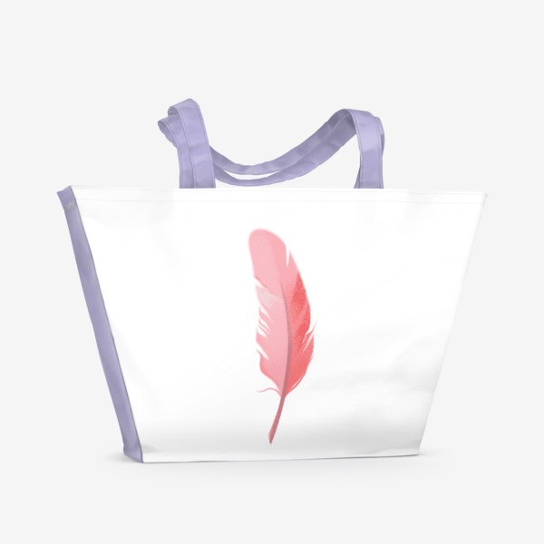 Пляжная сумка «розовое перышко»