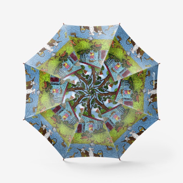 Зонт «Веселое лето в доме у озера»