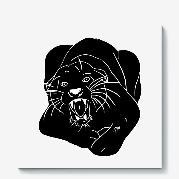 Холст «Черная пантера»