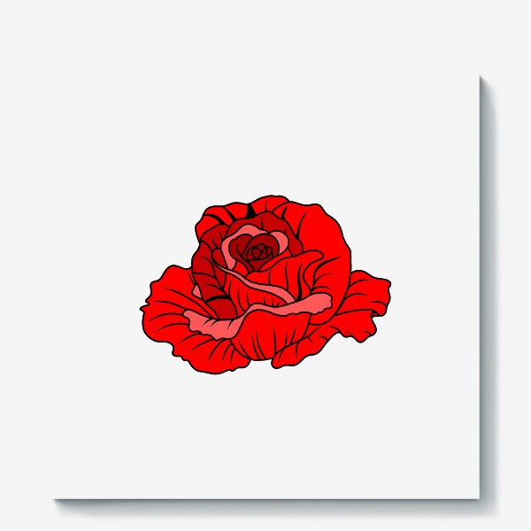 Холст «Красная роза»