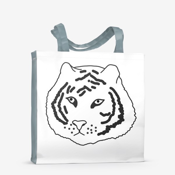 Сумка-шоппер «тигр черно-белый»