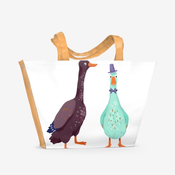 Пляжная сумка «Два гуся»