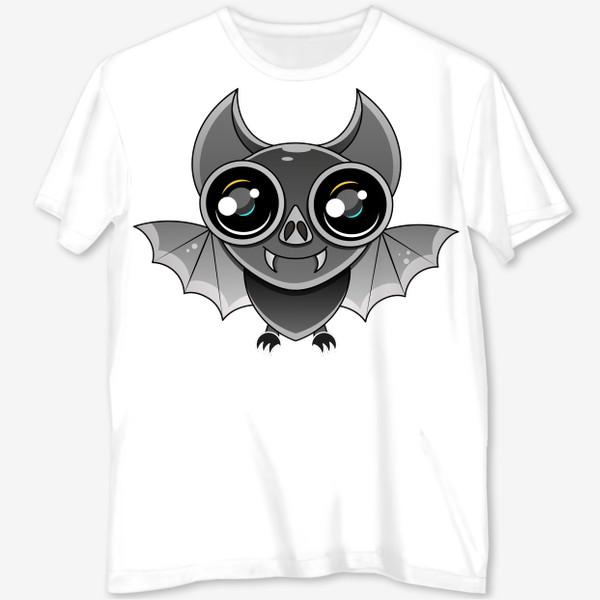 Футболка с полной запечаткой &laquo;Illustration of Cute Cartoon Halloween bat flying&raquo;
